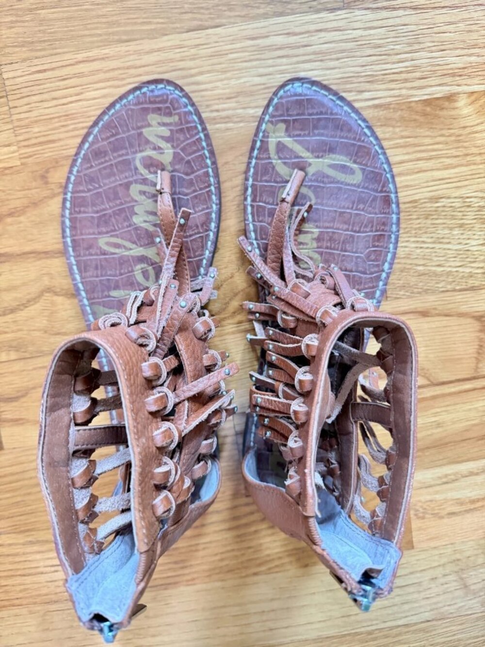 Sam Edelman Tan Gladiator Sandals Size 8 - Picture 3 of 5